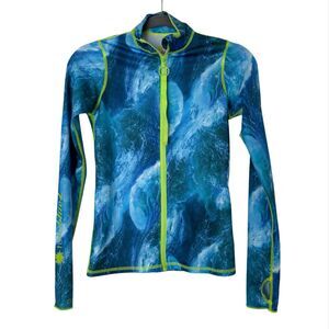 Tutu Blue Ocean Long Sleeve Rash Guard Womens‎ XS Beach UPF 50 Summer Vacation